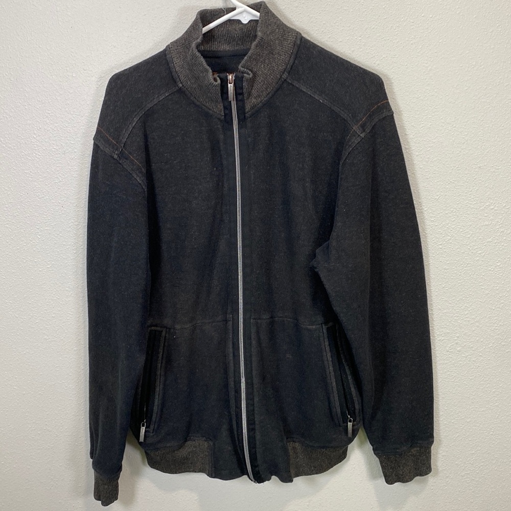 Tommy‎ BAHAMA zip up sweater cardigan gray shaket